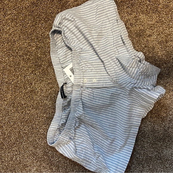 Brandy Melville Blue and White Striped Shorts - Picture 1 of 3
